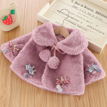 Load image into Gallery viewer, New Luxury Baby Warm Cute Princess Fur Cloak  Jacket For Baby Girls In Elegant Winter Design
