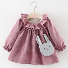 Load image into Gallery viewer, Newborn Baby Girl Cartoon Dress With Bag Infant Clothing Toddler Dress In elegant Design Made for Kids
