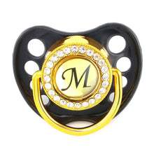 Load image into Gallery viewer, Baby Name Initial Letters Silicone Newborn Kids Dummy Pacifier Nipple Baby Soother Holder Great Babies Gift
