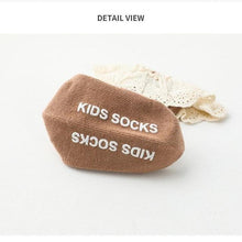 Load image into Gallery viewer, Newborn Baby Girl Socks Lace Baby Knee Socks Anti Slip Cotton Long Socks for Girls In retro Vintage Style
