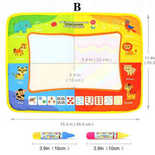 Load image into Gallery viewer, Magic Water Painting Drawing Mat &amp; 2 Pens Doodle Board Coloring Books for Kids Children Educational Toys
