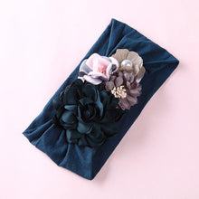 Load image into Gallery viewer, Handmade Flower Baby Headbands For Newborn Girls Nylon Elastic Hair Bands Headwear For Baby Girls
