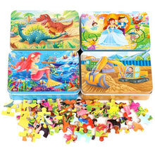 Load image into Gallery viewer, New 60 Pieces Wooden Toys Puzzle Kids Toy Cartoon Animal Wood Toys Puzzles For Child Early Educational Learning Toys for Children
