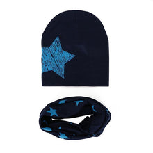 Load image into Gallery viewer, Modern New Trend Baby Hat Scarf Star Prints Cotton Children Boys Girl Cap Beanie Neck Collar Scarf Autumn Winter Warm Kids Hats For Kids

