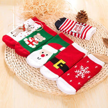 Load image into Gallery viewer, Luxury Christmas Cotton Winter Autumn Baby Girls Boys Kids Socks Children Terry Snowflake Elk Santa Claus Christmas Sokcs for Kids
