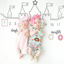 Load image into Gallery viewer, Newborn baby Monthly Growth  Blanket Photography Props Background Cloth For Baby

