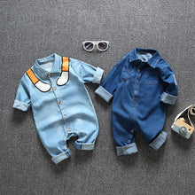 Load image into Gallery viewer, Modern Baby Newborn Jeans Style Romper and Jumpsuit Cartoon Jumpsuit Baby Boy Clothes
