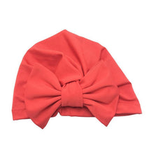 Load image into Gallery viewer, Luxury Modern Baby Headband Hat Bowknot Print Cotton Stretchy Turban Headband Infant Head Wrap Beanie Hat  For Babies and Kids
