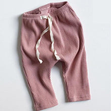 Load image into Gallery viewer, Baby Boys Girls Solid Leggings Toddler Ribbed Pants Little Boy Casual Pants Kids Trousers
