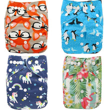 Load image into Gallery viewer, Baby Cloth Diapers Reusable Nappies Character Unisex Baby Care Pants Waterproof Pocket Cloth Diaper For Baby
