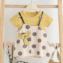 Load image into Gallery viewer, Modern Luxury Baby Girl Summer Party Clothing Cherry Dot Princess Dresses Bow Hat Outfits For Girls
