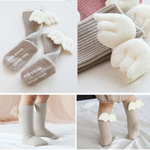 Load image into Gallery viewer, Luxury Modern Socks Baby Girls Knee High Socks With Angel wing  Summer Autumn Cotton Socks Solid Candy Color Toddler For Kids
