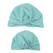 Load image into Gallery viewer, Modern Mom&amp;Baby Turban Mother Baby Hat Headbands Mom Daughter Bow Knot Caps Print Solid Parent-Child Hair Accessories
