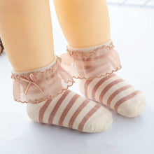 Load image into Gallery viewer, New Baby Socks Cute Lace Flower Bows Newborn Baby Girl Socks Cotton Princess Girls Socks
