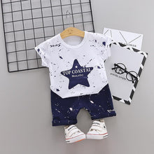 Load image into Gallery viewer, Modern Elegant Luxury Baby Boys Costume Star Camouflage Tracksuit Tops Pants 2PCS
