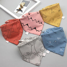 Load image into Gallery viewer, Trend 5PCS/SET Pack Baby Cotton Cartoon Saliva Towel Bandana Bibs For Baby Feeding Accessory For Baby Kids
