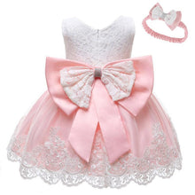 Load image into Gallery viewer, Luxury Modern Baby Girl Christmas Dress Newborn Baby Girls Bow Dresses For Baby 1st Year Birthday Party
