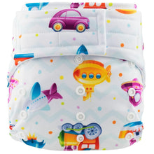 Load image into Gallery viewer, Hook &amp; Loops Pocket Diaper - cloth Inner Waterproof Washable Reusable Baby Diaper For Kids
