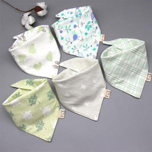 Load image into Gallery viewer, Trend 5PCS/SET Pack Baby Cotton Cartoon Saliva Towel Bandana Bibs For Baby Feeding Accessory For Baby Kids

