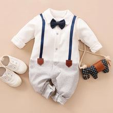 Load image into Gallery viewer, Luxury Modern Baby Boy Infant Rompers Baby Clothes Kids With Bow Modern Baby Costume Suit
