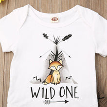 Load image into Gallery viewer, Summer Newborn Baby Clothes Cartoon Print Short Sleeve Romper Tops Long Pants Outfits
