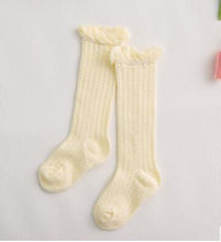 Load image into Gallery viewer, Non-slip Cotton Princess Knee High Long Skin-friendly Socks With Bow Mesh Newborn For Baby Girls
