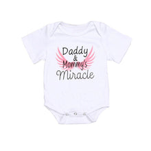 Load image into Gallery viewer, Newborn Kids Baby Girls Boys Clothes Father's Day Letter Print Romper Bodysuit For Baby For Girls And Boys Dadies &amp; Momies Miracle Print
