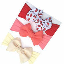 Load image into Gallery viewer, Summer Cute Floral Bows Baby Girl Headbands Elastic Bowknot Newborn Hair Band Turban Set Hair Accessories Bow Set For Kids
