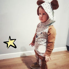 Load image into Gallery viewer, Newborn Boy Long Sleeve Bear Infant Hoodie Pant Tracksuit Set Pajamas For Kids In Bear Deisgn
