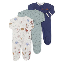 Load image into Gallery viewer, 3Pcs Baby unisex Rompers  Long Sleeve Sleep suit Cartoon Jumpsuit Baby Pajamas Stes For Kids Between 0-12Months

