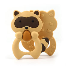 Load image into Gallery viewer, 2pcs Cartoon Baby Teether Animal Silicone Teether Raccoon Elephant Koala Giraffe  Baby Teething Toys Accessories Perfect Toy For Kids
