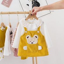 Load image into Gallery viewer, Modern Elegant Vintage Retro Modern Baby Infant Girls Cartoon Bear Dress Shirt  With Bear

