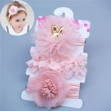 Load image into Gallery viewer, Luxury Modern Baby Headband Crown Flower Bows Hairband Baby Girl Headbands Newborn Hair Accessories Elastic Baby Hair Band
