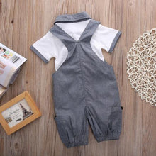 Load image into Gallery viewer, Baby Boys Cloth Set Infants T-shirt Top Bib Pants Kids Jumpsuit Newborn Baby Clothing Baby's Sets In Elegant Design
