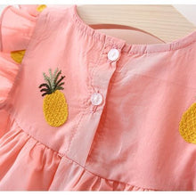 Load image into Gallery viewer, Summer Baby Frill Sleeve Newborn Infant Dresses Cotton Pineapple Sleeveless Toddler Dresses For Girls
