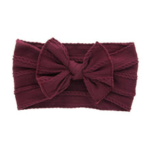 Load image into Gallery viewer, Big Bow Soft Nylon Headbands Flower Print Nylon Turban Hairband Oversize Bunny Bow For Baby Kids
