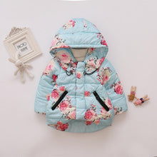 Load image into Gallery viewer, Designer Luxury Elegant New Winter Baby Outerwear Hooded Printed Cotton Padded Jacket and Coats For Babies and Girls Kids

