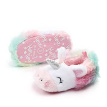 Load image into Gallery viewer, Princess Newborn Baby Crawling Shoes Girl Slippers Pre Walker Trainers Fur Winter Soft Shoes
