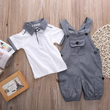Load image into Gallery viewer, Baby Boys Cloth Set Infants T-shirt Top Bib Pants Kids Jumpsuit Newborn Baby Clothing Baby's Sets In Elegant Design
