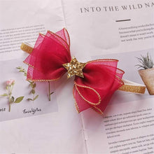 Load image into Gallery viewer, Luxury Modern Pearl Handmade Baby Girls Bowknot Crown Headband Lace Elastic Hair Band Bow For Girls Baby
