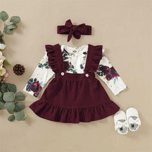 Load image into Gallery viewer, Newborn Baby Girl Floral Romper Jumpsuit Skirts Clothes Set Outfit Headband Cute Design Perfect Gift
