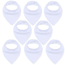 Load image into Gallery viewer, 8PCS/SET Comfortable Colorful 100% Organic Cotton Adjustable Snaps Bandana Saliva Bibs For Baby Boys &amp; Girls Kids

