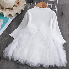 Load image into Gallery viewer, Modern Winter Flower Long Sleeve Smash Cake Baby Girls Dress For 1-5 Year Little Princess
