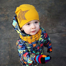 Load image into Gallery viewer, Modern Baby Boys &amp; Girls Hat Scarf Set Beanie Boys Caps with Scarf for Kids In elegant Modern Design

