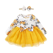 Load image into Gallery viewer, Baby Girl  Flower  Dress Pretty Bow  Outfits Long Sleeve Toddler Girl Unique Design Perfect Gift
