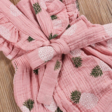 Load image into Gallery viewer, Newborn Baby Girls Ruffles Romper  Backless Flower Sun suit Jumpsuits With Headband In Luxury Floral Design
