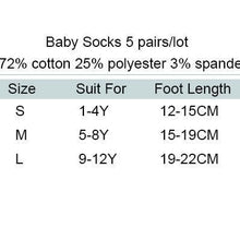 Load image into Gallery viewer, 5Pairs Baby Christmas Socks for Lovely Boy/Girls, Cotton Red Gift Socks In elegant New Year Christmas Style For Baby Kids Set
