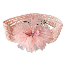 Load image into Gallery viewer, ILuxury Handmade Infant Child Hair Band Three-dimensional Alloy Rhinestone Crown Headdress  Elastic Headband Turban For Baby Girls
