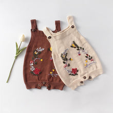 Load image into Gallery viewer, Newborn Baby Girl's Knit Rompers Cotton Floral Play suit Baby Jumpsuit For Girls And Boys
