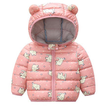 Load image into Gallery viewer, Shiny Modern Luxury Speciall Designed Winter Outerwear Hooded Coat &amp; Jacket Winter Fashion Kids clothing Models For  Babies and Girls 3-24 Months

